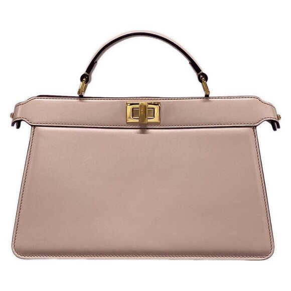 Auth FENDI Peekaboo I See U East West 8BN323-ADYC Light Pink Nappa Leather - Picture 1 of 16